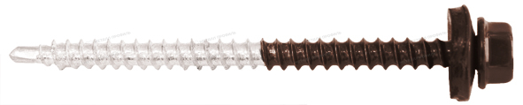 Приобрести доступный Саморез 4,8х70 ПРЕМИУМ RAL8017 (коричневый шоколад) в Компании Металл Профиль.
