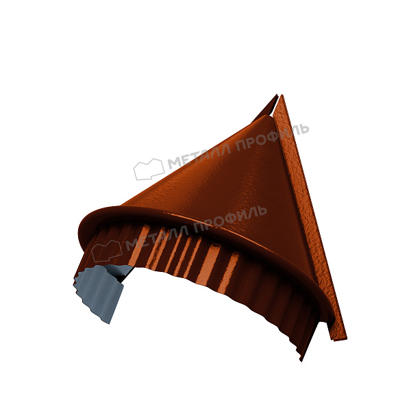 Заглушка конька круглого конусная (AGNETA-03-Copper\Copper-0.5) ― приобрести по приемлемой цене в Компании Металл Профиль.